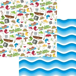 SSC Designs - Hook, Line & Sinker Collection - 12 x 12 Double-Sided - Fishing Pond