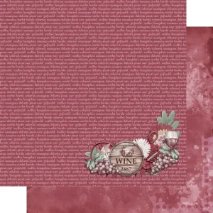 SSC Designs - Wine Time Collection - 12 x 12 Double-Sided - Wine Barrel