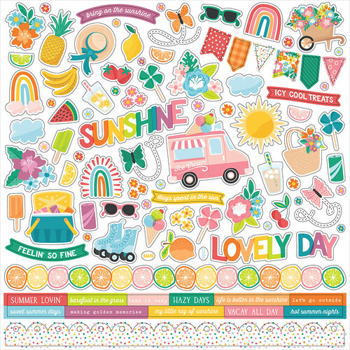 Echo Park – Sunny Days Ahead – 12 x 12 Elements Stickers Sheet